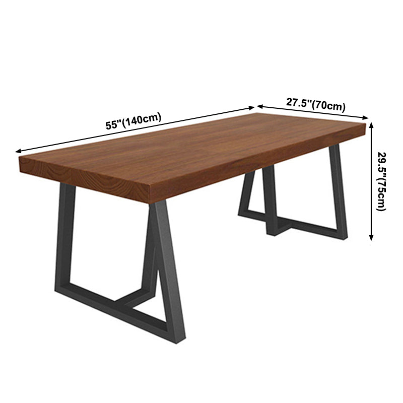 Metall Industrial Rechteck Esstisch Massivholz Tisch für Küche und Esszimmer