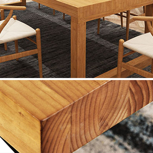 Pine en bois massif salle à manger à double table de base de piédestal à base de rectangle de base pour la maison