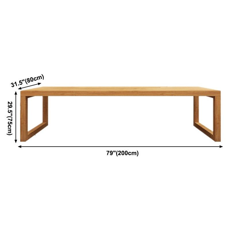 Pine en bois massif salle à manger à double table de base de piédestal à base de rectangle de base pour la maison