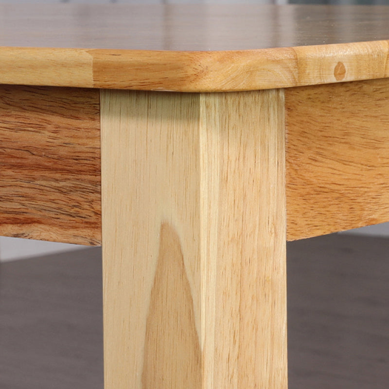 Contemporary Style Oak Dining Table 4 Legs Solid Wood Base Table for Home