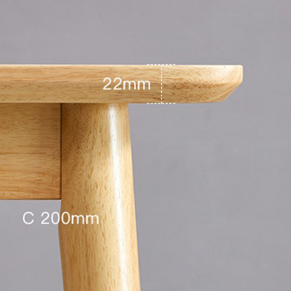 Rubberwood vaste houten eettafel 4 benen basis houten tafel voor keuken