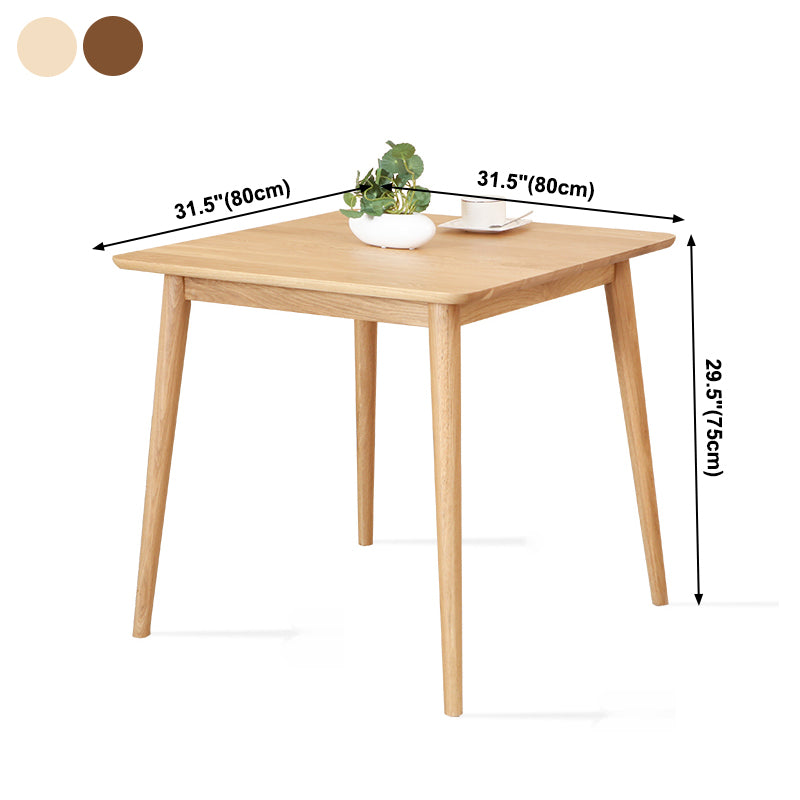 Rubberwood vaste houten eettafel 4 benen basis houten tafel voor keuken