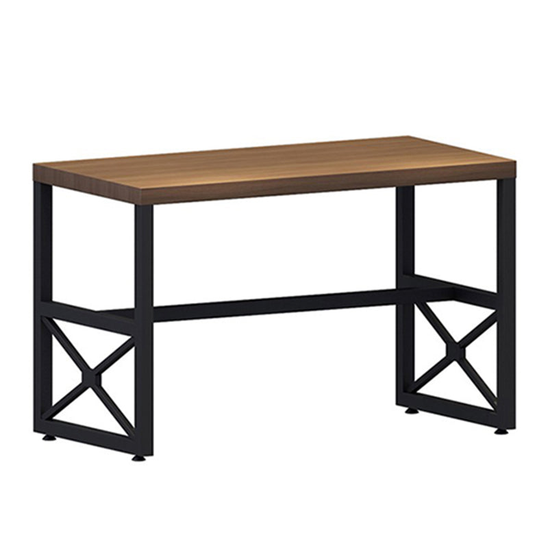 Mesa de mesa de estilo industrial con marco negro para comedor