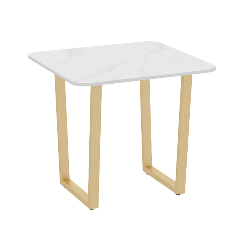 Traditioneller Luxusstil Esstisch Sintered Steintisch mit goldenem Rahmen für Esszimmer