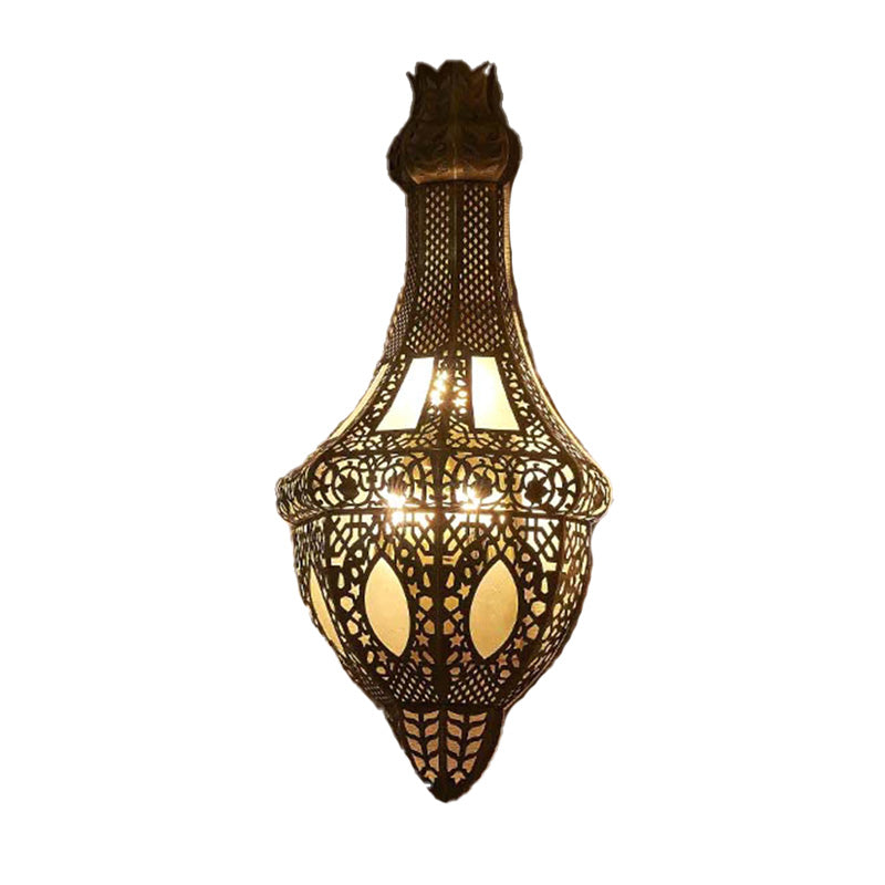 Brass 2 lampadina Aiuminazione da parete Flaimpe di metallo anticato a forma di araba lampada con applique a araba