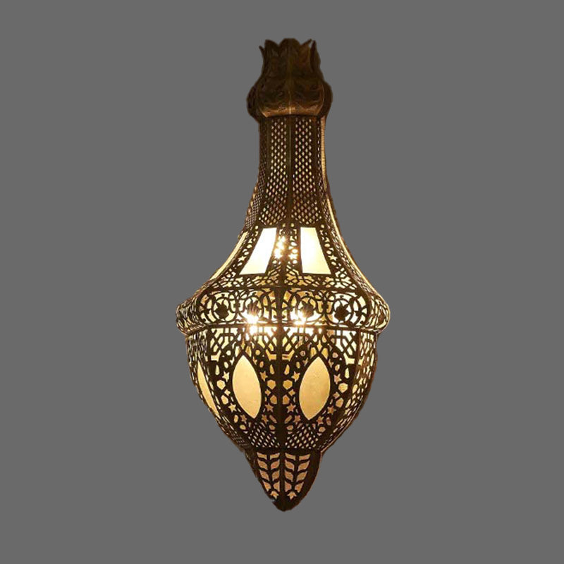 Brass 2 lampadina Aiuminazione da parete Flaimpe di metallo anticato a forma di araba lampada con applique a araba