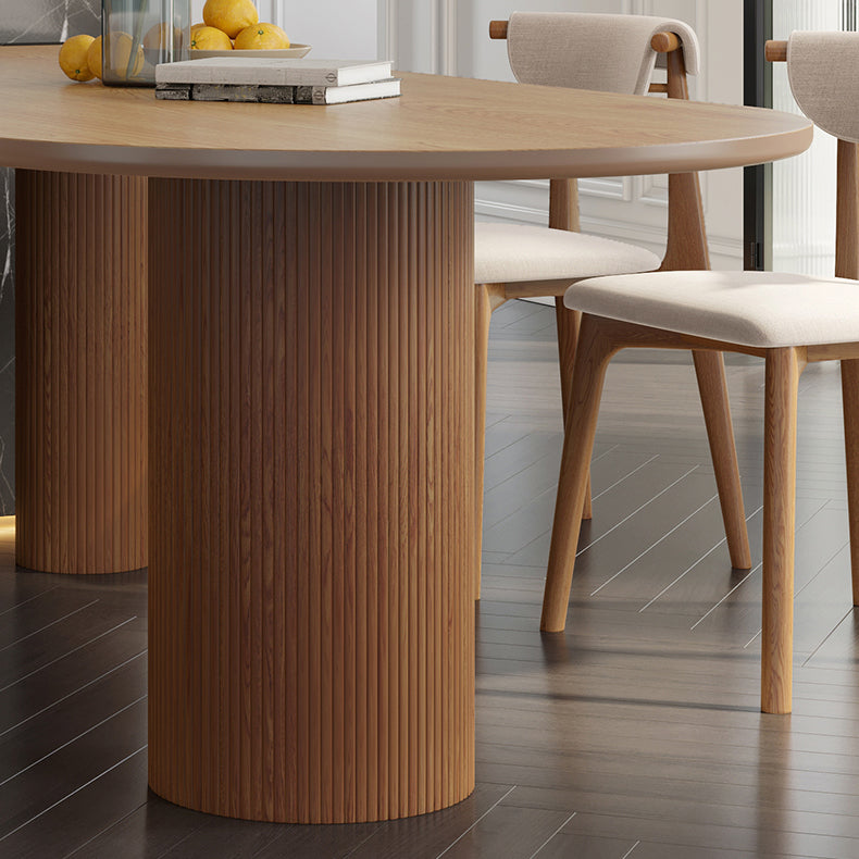 Massivholz zeitgenössischer Freiform Tisch Holz Top Esstisch für Esszimmer