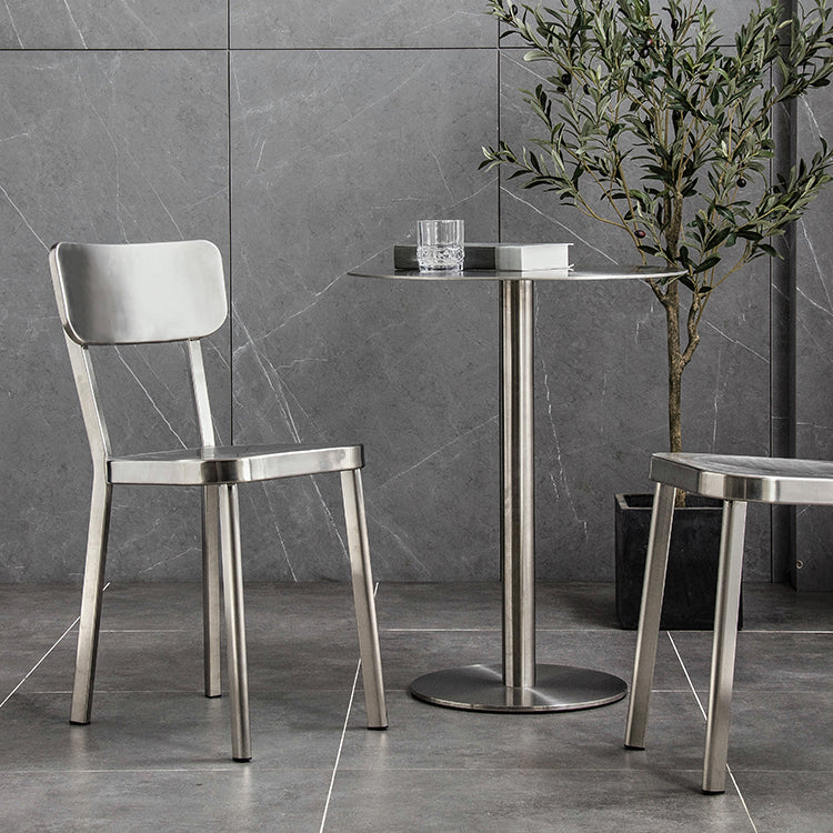 Metal Industrial Dining Table Stainless Steel Table for Kitchen and Dining Room