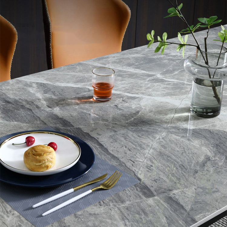 Eettafel van gesinterd steenblad voor restaurant Industriële keukentafel met 4 poten