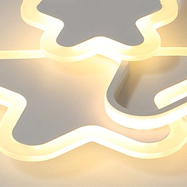 Acrylic Starry LED Ceiling Light in Modern Creative Style Lacquered Iron Flush Mount for Bedroom