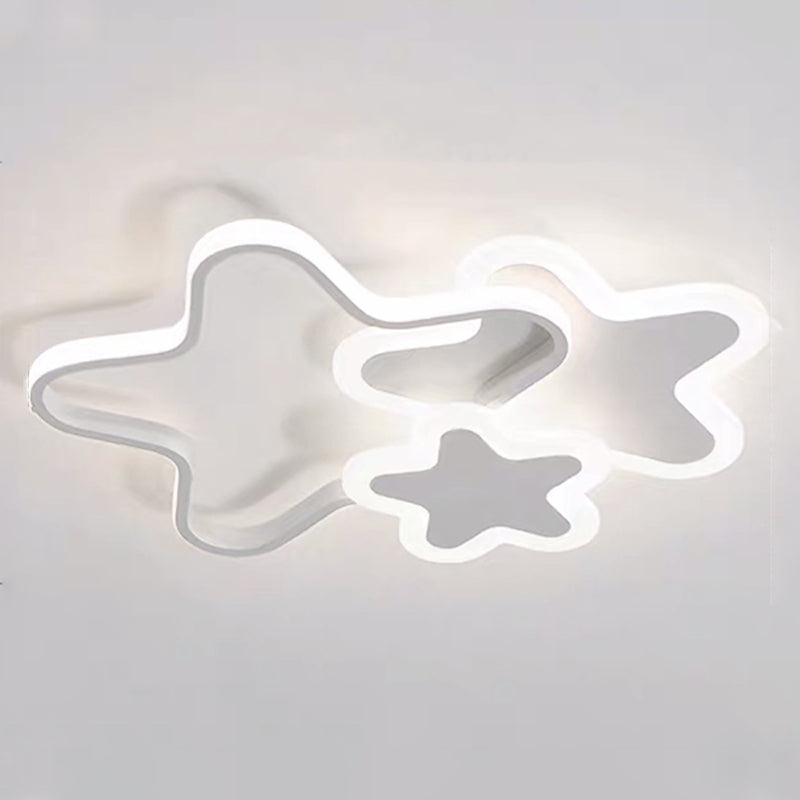 Acrylic Starry LED Ceiling Light in Modern Creative Style Lacquered Iron Flush Mount for Bedroom