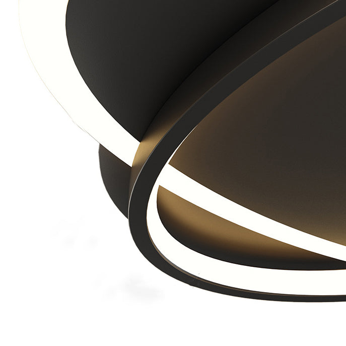 Acrylic Oblong LED Ceiling Light in Modern Minimalist Style Lacquered Iron Flush Mount for Bedroom