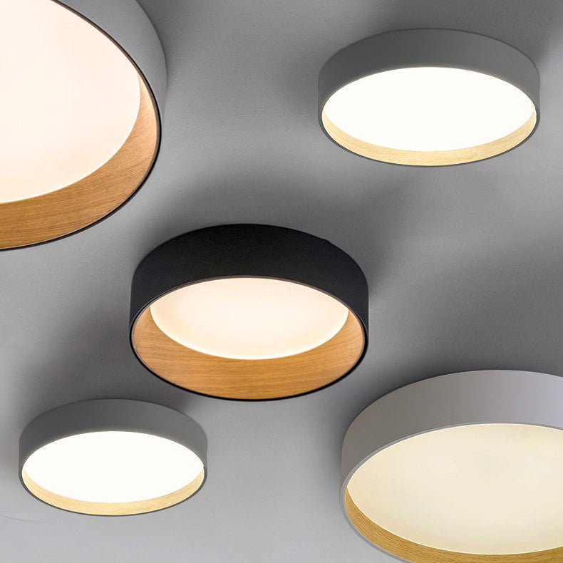 Soporte empotrado LED circular acrílico en luz de techo interior de aluminio de estilo conciso moderno