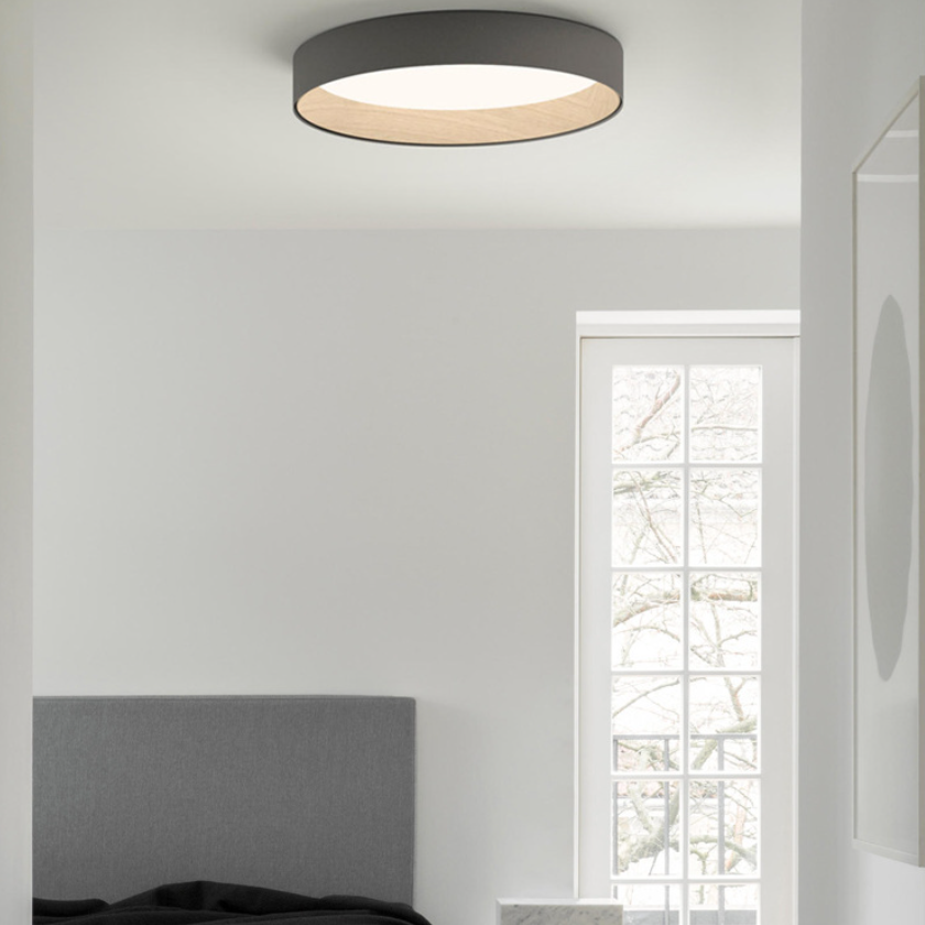 Soporte empotrado LED circular acrílico en luz de techo interior de aluminio de estilo conciso moderno