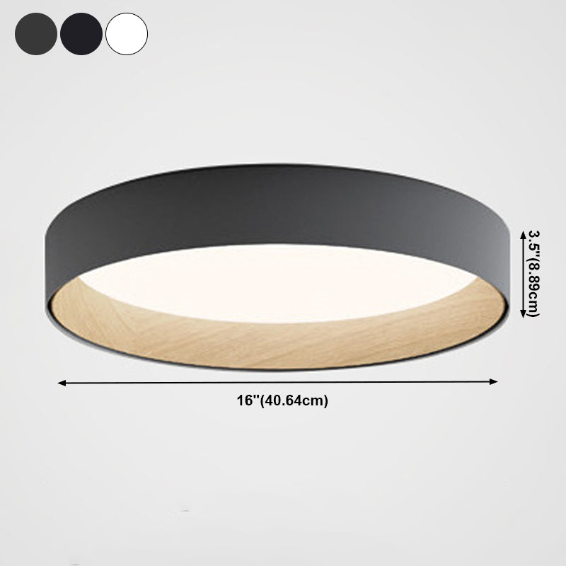 Soporte empotrado LED circular acrílico en luz de techo interior de aluminio de estilo conciso moderno
