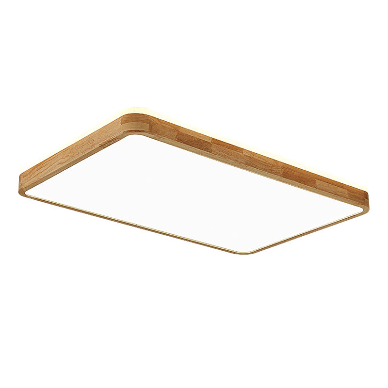 Geometrievorm LED-plafondlamp Modern hout 1-lichts inbouw voor slaapkamergang