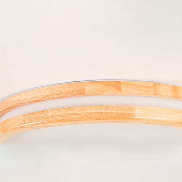 Geometry Shape LED Ceiling Lamp Modern Wood 1 Light Flush Mount for Dining Room Aisle