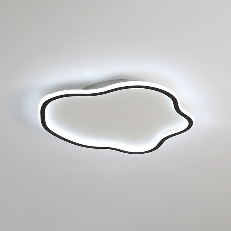 Modern Minimalist Cloud LED Flush Mount Wrought Iron Ceiling Fixture with Acrylic Shade