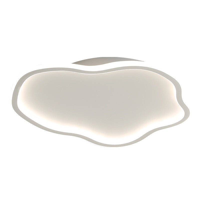 Modern Minimalist Cloud LED Flush Mount Wrought Iron Ceiling Fixture with Acrylic Shade