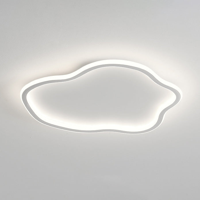 Modern Minimalist Cloud LED Flush Mount Wrought Iron Ceiling Fixture with Acrylic Shade