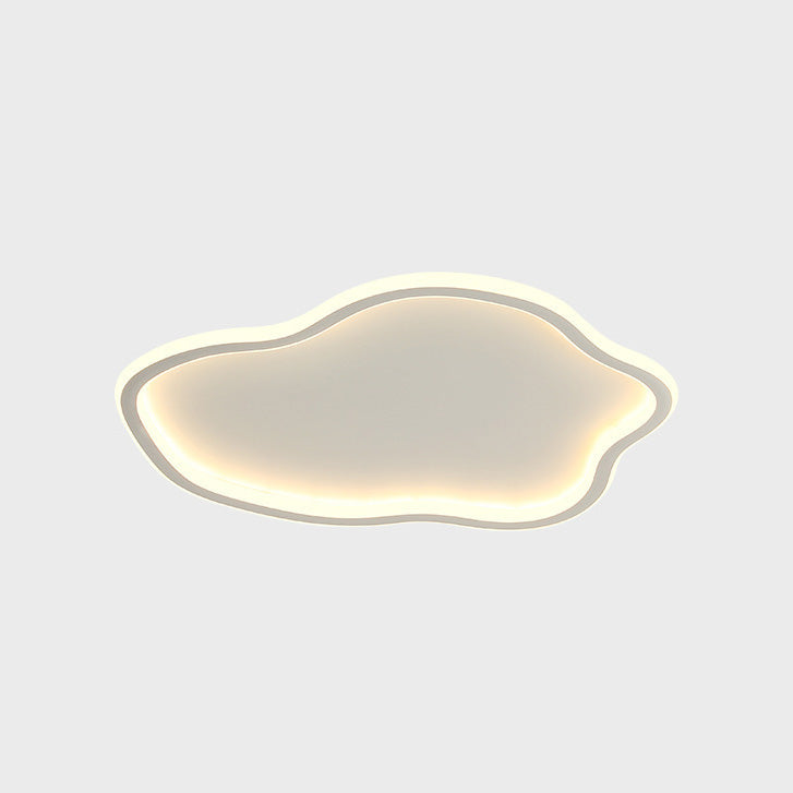 Modern Minimalist Cloud LED Flush Mount Wrought Iron Ceiling Fixture with Acrylic Shade