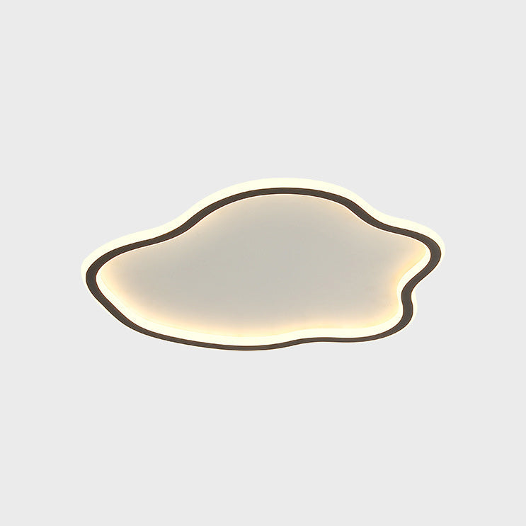 Modern Minimalist Cloud LED Flush Mount Wrought Iron Ceiling Fixture with Acrylic Shade