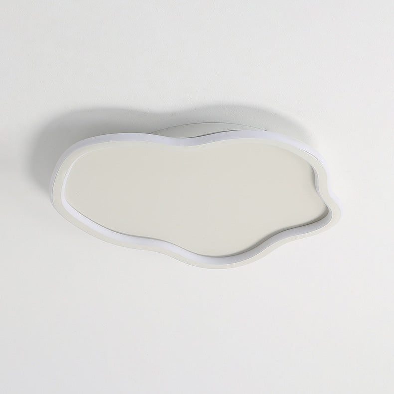 Modern Minimalist Cloud LED Flush Mount Wrought Iron Ceiling Fixture with Acrylic Shade