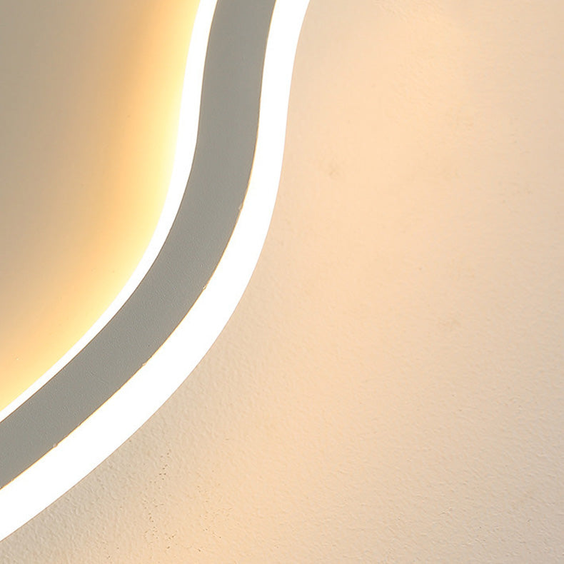 Modern Minimalist Cloud LED Flush Mount Wrought Iron Ceiling Fixture with Acrylic Shade