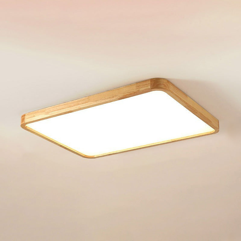 Plafonnier encastré en bois d'éclairage encastré géométrique de style simple et moderne