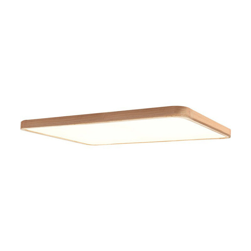 Plafonnier encastré en bois d'éclairage encastré géométrique de style simple et moderne