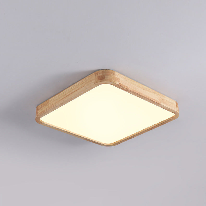 Plafonnier encastré en bois d'éclairage encastré géométrique de style simple et moderne