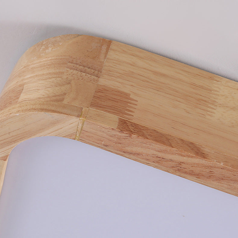 Plafonnier encastré en bois d'éclairage encastré géométrique de style simple et moderne