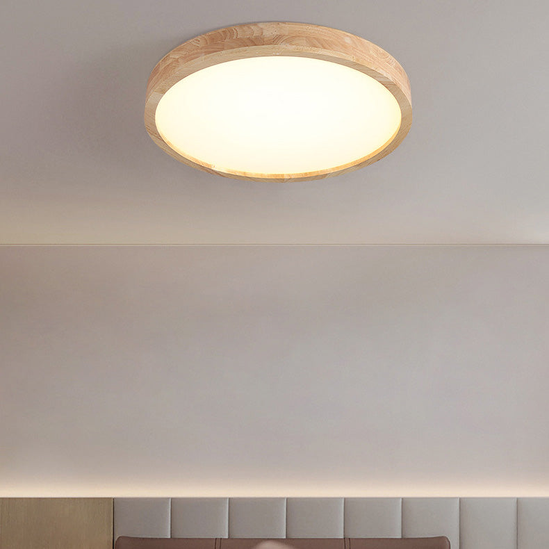 Plafonnier encastré en bois d'éclairage encastré géométrique de style simple et moderne