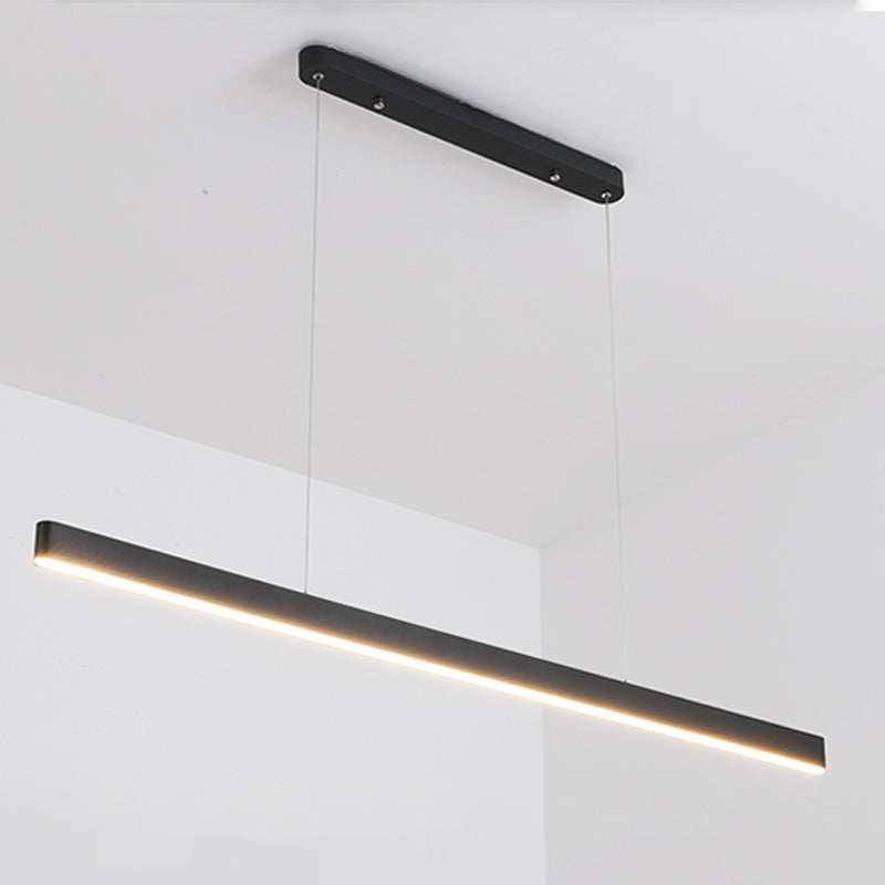 Lustres d'île linéaire contemporains lumières luminaires de lustre en métal