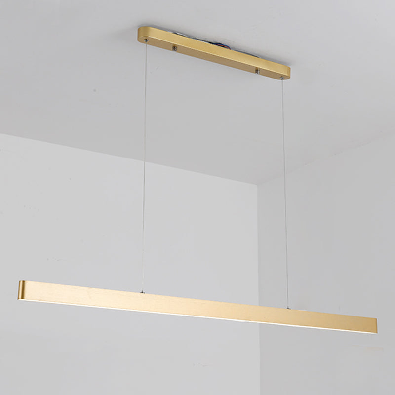 Lustres d'île linéaire contemporains lumières luminaires de lustre en métal