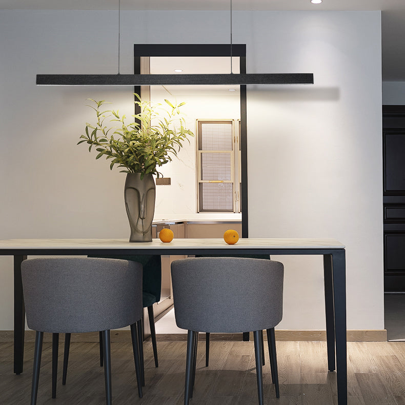 Lustres d'île linéaire contemporains lumières luminaires de lustre en métal