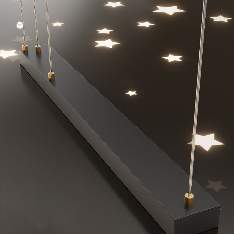 5-Light Modern Kitchen Pendant Lights Linear Metal Island Lighting Ideas