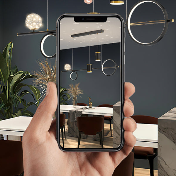 5-Light Modern Kitchen Pendant Lights Linear Metal Island Lighting Ideas