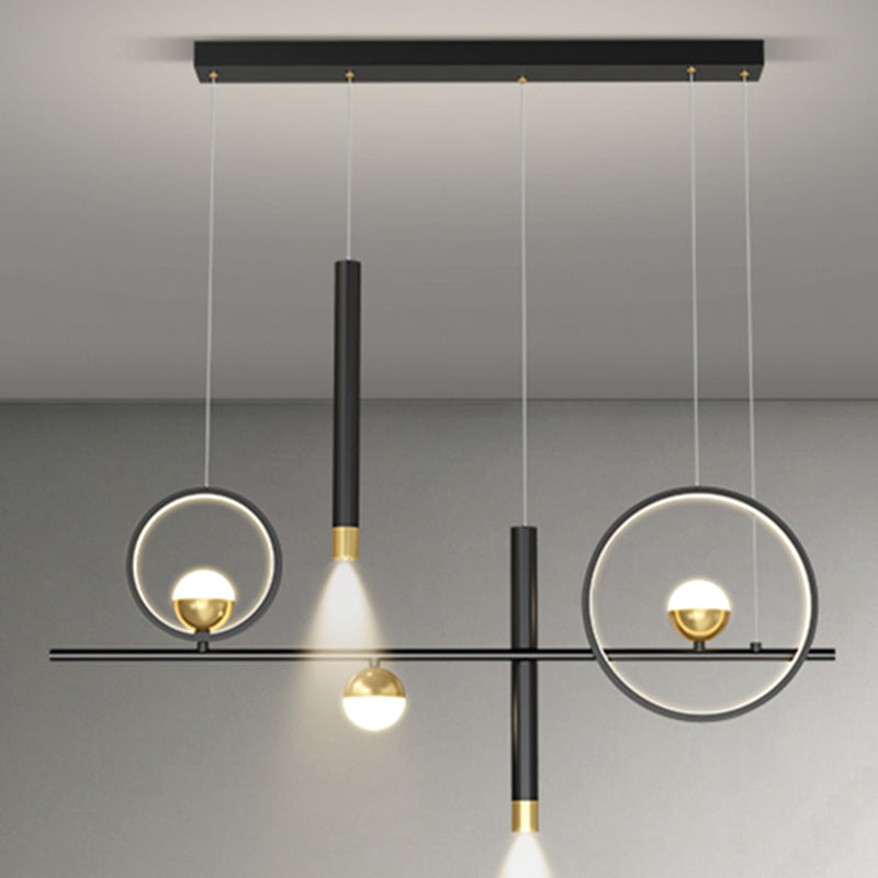 Modern Linear Island Chandelier Lights Metal Pendant Lighting Fixtures