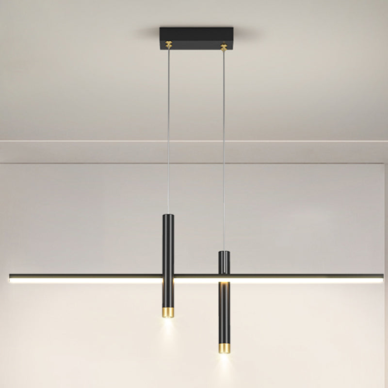 Modern Linear Island Chandelier Lights Metal Pendant Lighting Fixtures