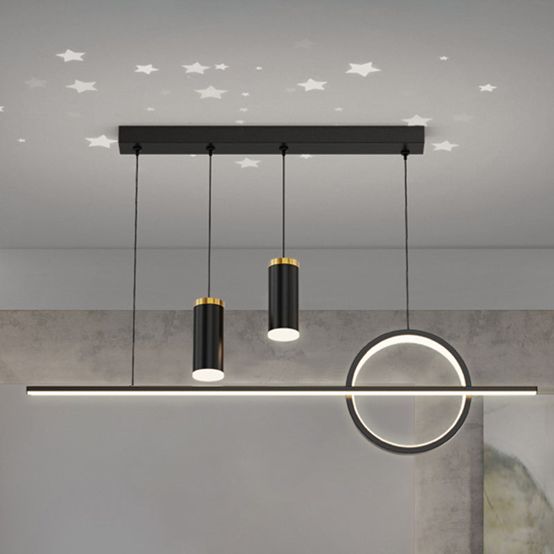 Modern Linear Island Chandelier Lights Metal Pendant Lighting Fixtures