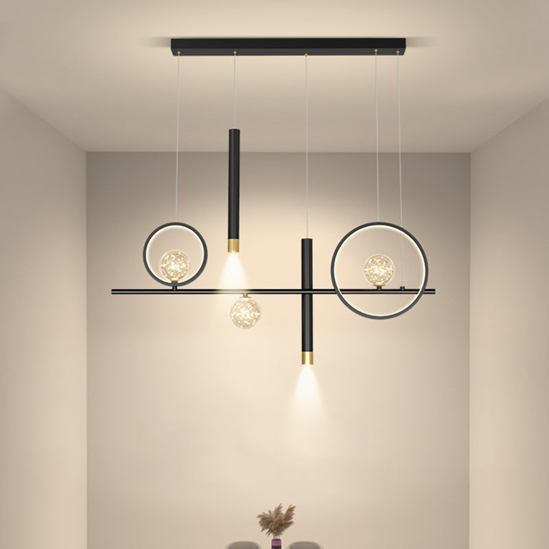 Modern Linear Island Chandelier Lights Metal Pendant Lighting Fixtures
