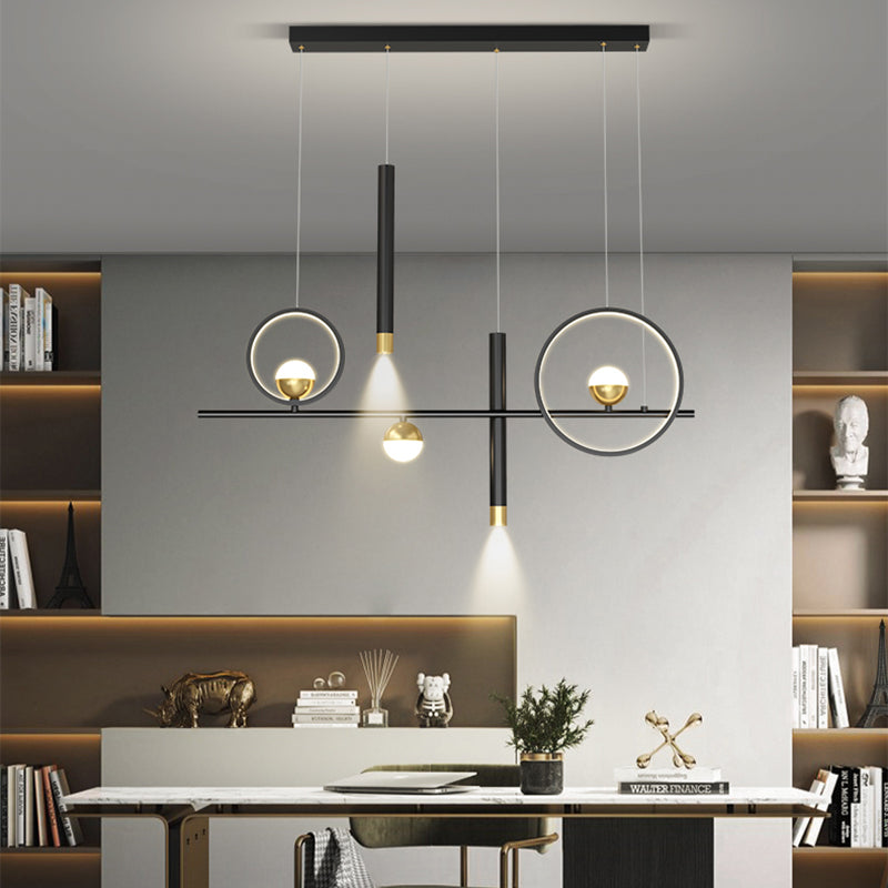 Modern Linear Island Chandelier Lights Metal Pendant Lighting Fixtures