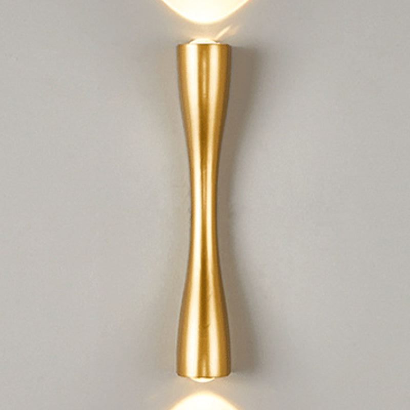 Geometrischer Schatten 2-Lights Wandleuchten moderner Metallmontageleuchte in Gold