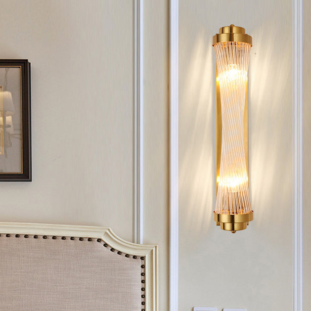 Einstellbare geometrische Schattenwand Wandleuchte moderne Kristallwandmontageleuchte in Gold