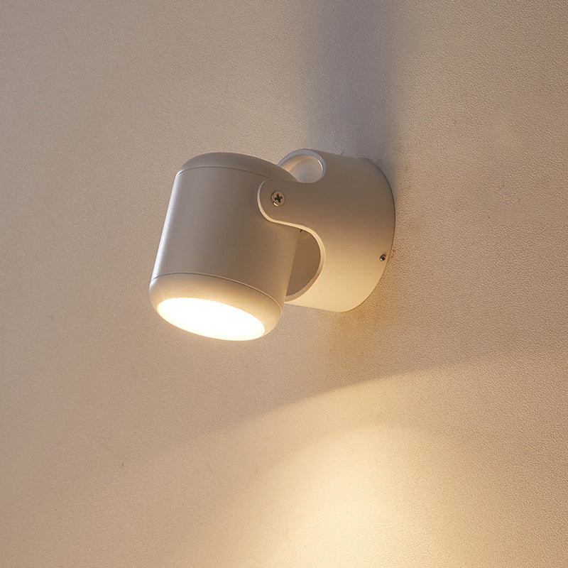 Half Cylinder Shade Single Light Reading Wall Light Modern Style Metal Wall Mount Light Fixture