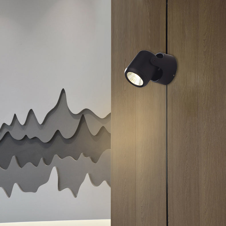 Half Cylinder Shade Single Light Reading Wall Light Modern Style Metal Wall Mount Light Fixture