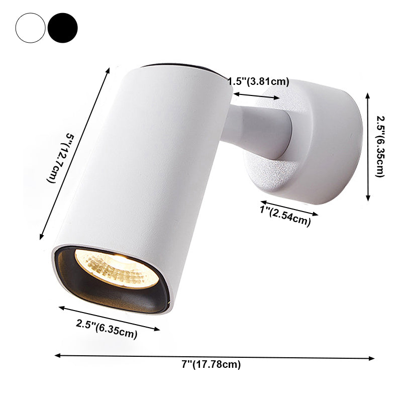 Half Cylinder Shade Single Light Reading Wall Light Modern Style Metal Wall Mount Light Fixture