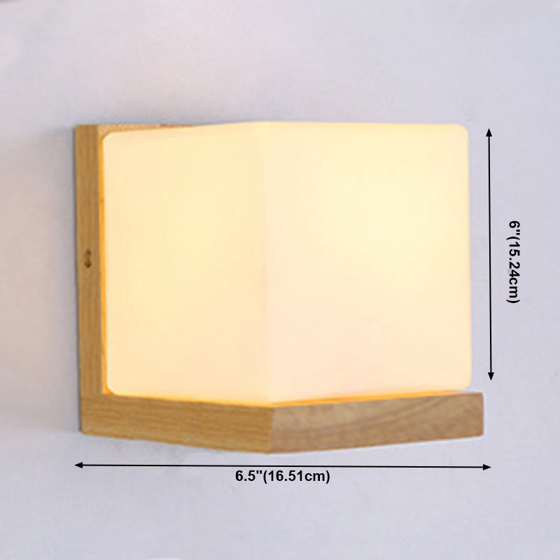 Holz- und Glasgeometrie -Wand -Lampen zeitgenössische Multi -Leuchten -Wandleuchte