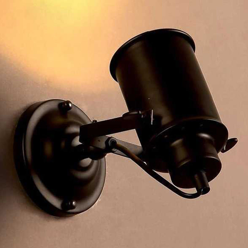 Metallzylinderwand montierte Lampen Industrial Style 1 Licht Wandleuchte Leuchte